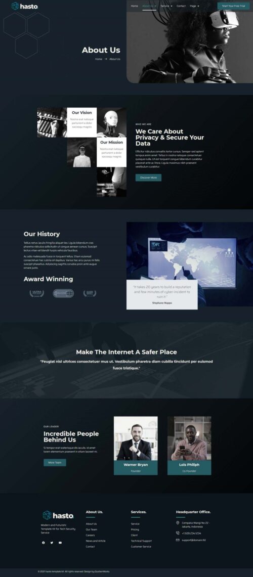 Cybersecurity Agency Website Template for Elementor