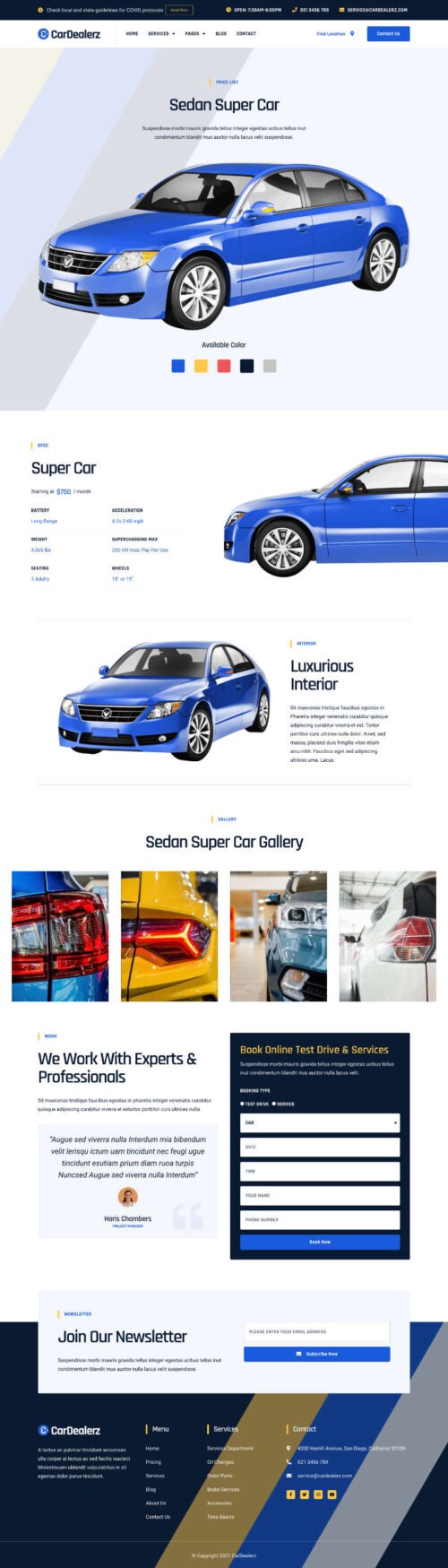 auto repair shop website builder, Elementor Pro templates, car business