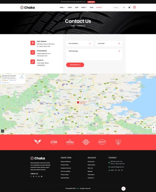 Sleek auto parts website built with Elementor | By-YuSa Digital Downloads