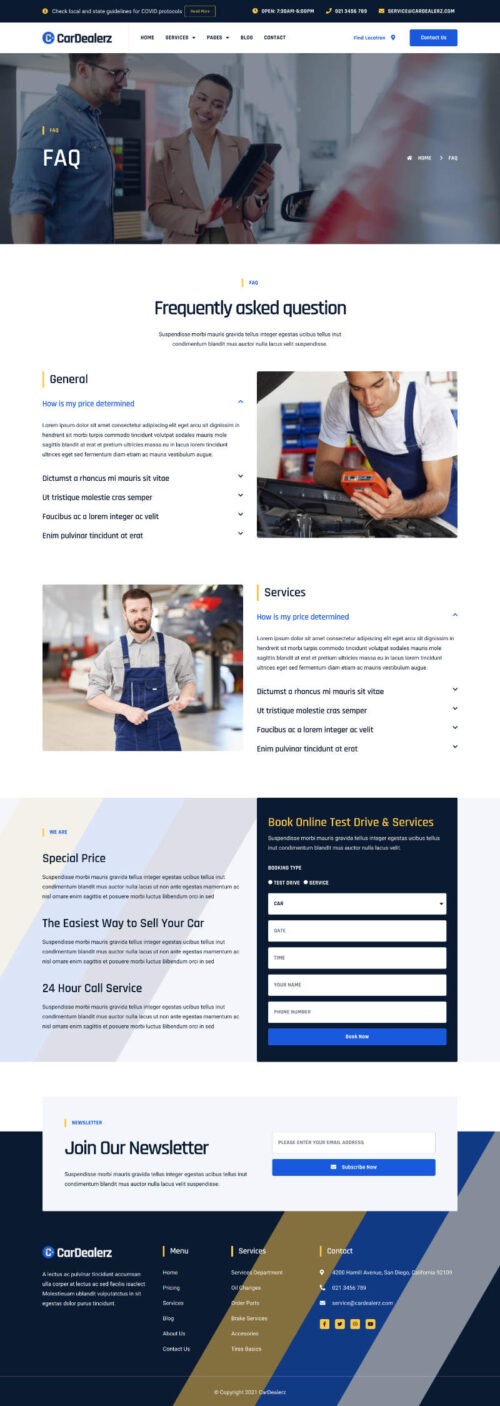 A food blog featuring a recipe card with a delicious dish and detailed instructions, created with CarDealerz Pro's Elementor templates.