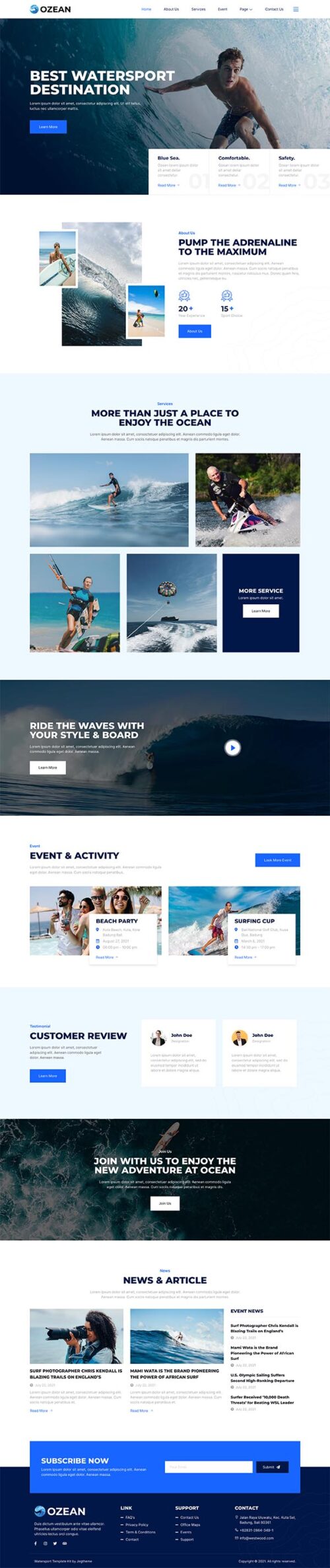 Fishing charter website Elementor | SEO-friendly | By-YuSa