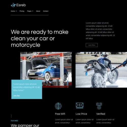 Mobile-friendly car wash website template