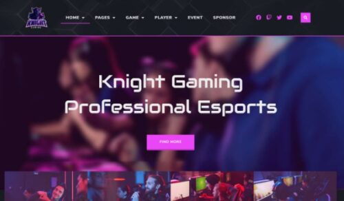 Gaming clan website template | Free Elementor kit | By-YuSa