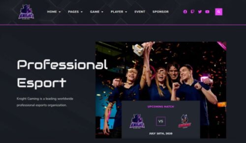 Twitch streamer website template | Elementor | By-YuSa