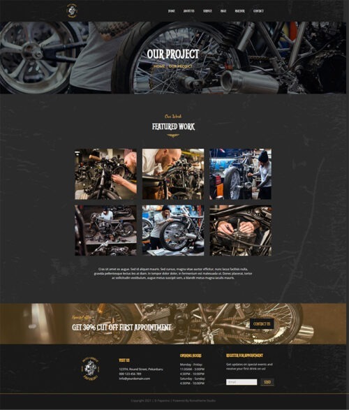 Showcase Your Custom Motorcycle Artistry With Paperino Garage The Premier Elementor Template Kit