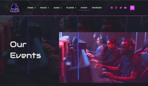 Gaming podcast website template | Elementor | By-YuSa