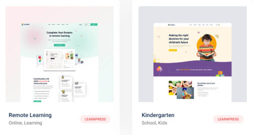 Edubin's diverse demo collection showcasing different education website layouts.