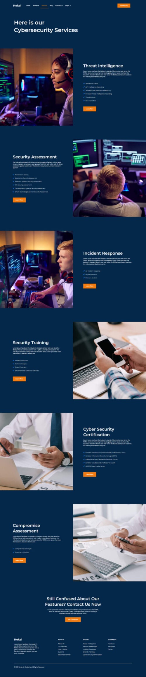 Customizable cybersecurity website templates for any industry.