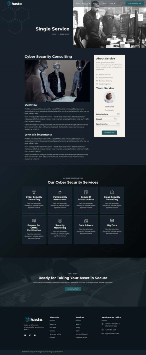 Mobile-Responsive Cybersecurity Website Template