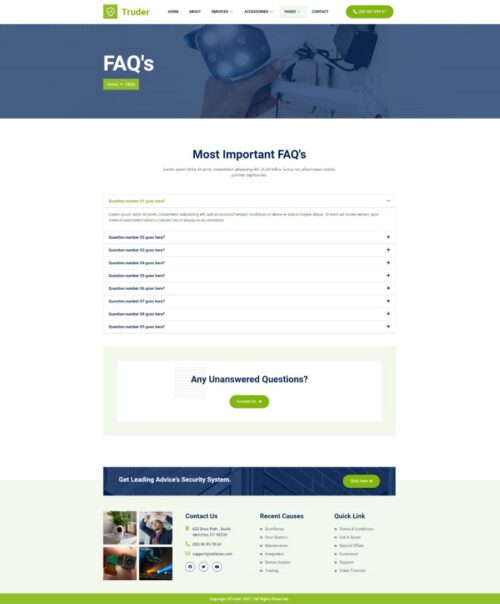 Security System Installation Website Template