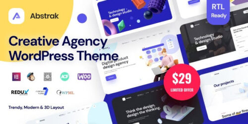 Digital marketing agency website created with Abstrak, a digital agency WordPress theme