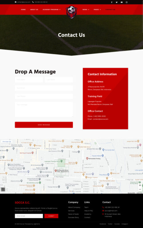 Elementor interface showcasing Socca's intuitive drag-and-drop builder.