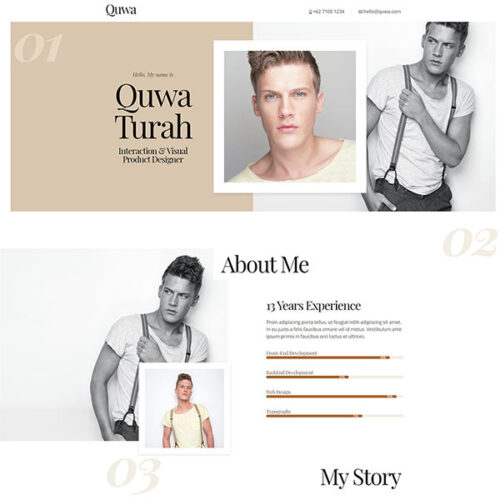 A writer's blog created with Quwa, featuring captivating articles.