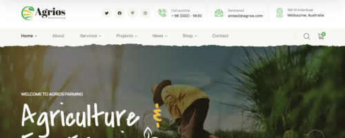 Responsive agriculture website template