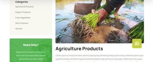 Customizable agriculture website templates