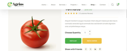 A website homepage for an organic food farm created with the Harvest Growth WordPress theme.