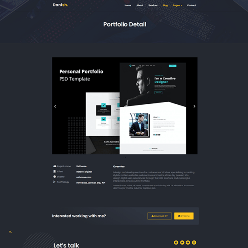 No-code Elementor Pro portfolio template, easy portfolio builder