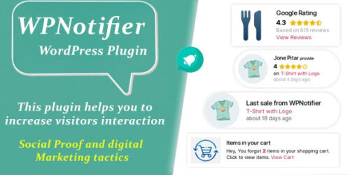 WPNotifier WordPress Plugin. WordPress notification plugin, website popups, social proof