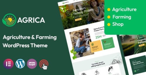 Best Premium WordPress Theme for Agriculture | Agrica $2.50 - Perfect for Agriculture and Farming Businesses.