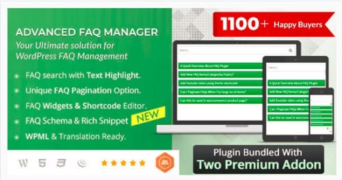 Powerful and Premium BWL Advanced FAQ Manager for just $15 with Free Extra's.