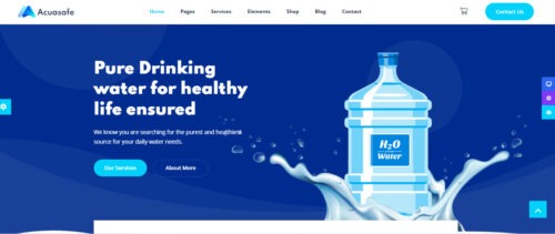 water delivery business website template, WordPress theme for bottled water delivery