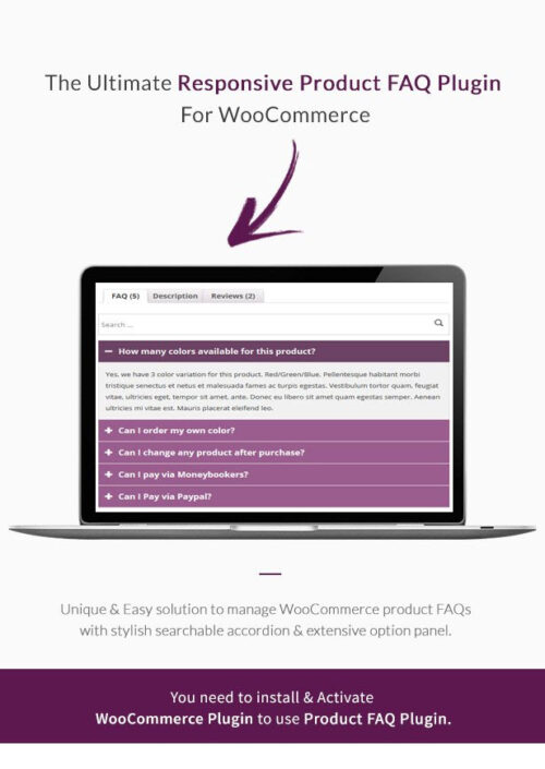 "Customizable display settings of the BWL Advanced FAQ Manager plugin, matching your site's design."