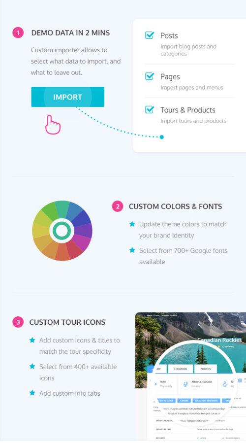 Ultimate adventure tours WordPress theme, travel website builder, booking system