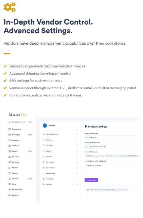 Real-Time Vendor Payments and Invoicing with MarketKing - High-Performance Multi-Vendor Plugin